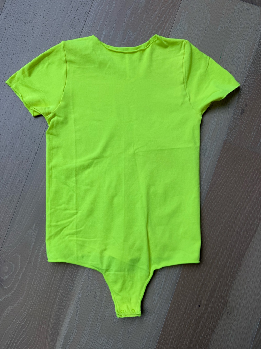 SKIMS Neon Yellow Short Sleeve Bodysuit